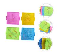 HOODANCOS Primary Mathematics Nail Board with Elastic Bands Double-sided Geometry Studying Tool for Educational Safe Environmental Pigment for Home and School Learning
