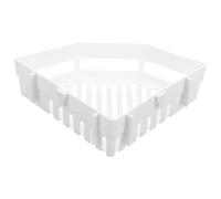 HOODANCOS Punch Free Triangle Abs Storage Rack for Bathroom and Kitchen, Versatile Hanging Organizer with White Finish, for Corner Storage and Easy Installation