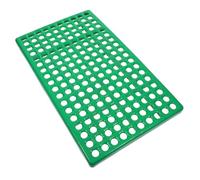 HOODANCOS Rabbit Cage Floor Mat with Drainage Holes, Non-toxic Green Plastic Base Plate 28.5x48.8cm for Bunny Feet Hygiene and Feeding Area in Small Animal Cages