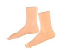 HOODANCOS Realistic Skin-colored PVC Foot Model Soft Hollow Elastic Mannequin Feet for Painting Display Artistry Educational Use