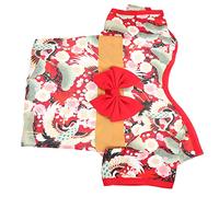 HOODANCOS Red Kimono Pet Dog Clothes Small Dog Apparel Easy Wear Bright Pattern Cute Japanese Style for Daily Use