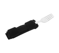 HOODANCOS Rehabilitation Tableware for The Elderly Utensil Holder for Disabled Universal Cuff Fork Elderly Eating Aid Fork Holder for Disabled Cuff Holder Strap Stainless Steel Black