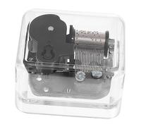 HOODANCOS Replacement Acrylic Musical Box Movement Transparent Clockwork Mechanism for DIY Music Boxes Silver Tune Part for Wooden Glass Plastic Gift and Craft Projects