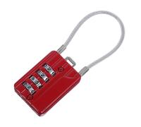 HOODANCOS Resettable and 4-Digit Padlock Steel with Combination Cable, Compact Design, Zinc Alloy and PVC Construction, for Portable Gym Lockers, Backpacks, Outdoor Work Settings and