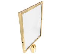 HOODANCOS Retractable Belt Stanchion Queue Barrier Sign Holder A3 Vertical Double-Sided Frame with Cover for Commercial Crowd Control and Airport Use