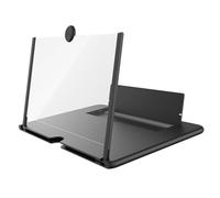 HOODANCOS Retractable Phone Screen Magnifier with Strong Three-dimensional Effect and Large Magnification Area, Abs Material Folding Mobile Phone Stand for Reading Books and Newspapers