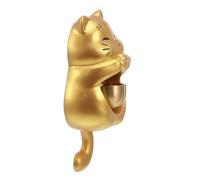 HOODANCOS Retro Gold Cat Door Wind Chime with Magnetic Entry Bell Fashion Wind Chime for Shopkeepers and Home Scratch-resistant Decorative Fortune Ornament for Business Prosperity and Office
