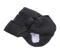 HOODANCOS Reusable Black Waterproof Dog Diaper Pants for Female Pets with Skirt Edge, Size S, Puppy Incontinence Sanitary Protection for Outdoor and Indoor Use