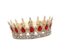 HOODANCOS Rhinestone Crystal Leaf Crown Tiaras for Women Royal Costume Bride Headband Wedding Pageant Gold