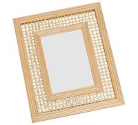 HOODANCOS Rustic Woven Picture Frame Craft Made of Wood with Stable Structure and Fine Workmanship, Home Photo Frame for Wall or Tabletop Decoration, for Parties and Everyday Use
