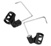 HOODANCOS Saxophone with 3.8mm round Clip Hole 2pcs Microphone Holder Clips Portable Abs and Iron Mic Stand Brackets Secure Support for Alto and Tenor Saxophones for Stage Performances