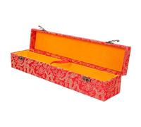 HOODANCOS Scroll Box for Painting Scroll Storage Copper Hook Brocade Protective Case with Flannelette Lining High-Density Board Artworks Keeper
