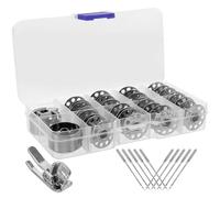 HOODANCOS Sewing Machine Bobbins with Bobbin Case Metal and Plastic Construction Convenient Storage for Home and Industrial Use for Sewing Machines