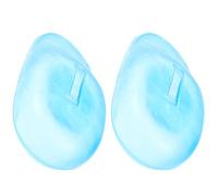 HOODANCOS Silicone Ear Cover 2pcs Blue Reusable Ear Protectors Soft for Hairdressing Salon and Home Personal Use