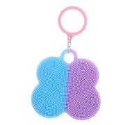 HOODANCOS Silicone Face Scrubber for Women Soft Facial Cleansing Brush Deep Pore Exfoliator Gentle Makeup Remover Lightweight Portable Blue Purple