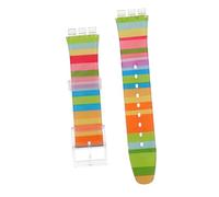 HOODANCOS Silicone Watch Band Replacement for Men and Women Wristband with Classic Rainbow Colors High Temperature Resistant Strap for Sports and Daily Wear