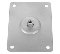 HOODANCOS Silver Mounting Plate for Drum Practice Pad Stand Anti-slip Rubber Feet Secure Grip Flat Mount Hardware for Percussion Instrument Repair and Accessories