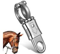 HOODANCOS Silver Zinc Alloy Load Capacity 300kg Snap Hook Easy to Operate Quick Release Panic Snap with Clamp Eye for Horse and Leash for Outdoor Training and Cycling Riding Supply