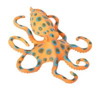 HOODANCOS Simulation Octopus Figurine Realistic Plastic Animal Model for Home Nursery Garden Reusable Ocean Animal Ornament Blue Ringed Octopus Model
