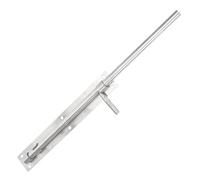 HOODANCOS Slide Bolt Lock Gate Drop Bolt 9.4inch Silver Stainless Steel for Garage Doors Wooden Gates with Extended Design