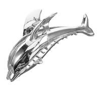 HOODANCOS Small Claw Hair Clips Gentle on Hair in Silver Zinc Alloy Dolphin Shape Not Easily Deformed Combining Simple Elegant Style and Unique Design for Women and Little