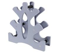 HOODANCOS Small Dumbbell Rack Storage Stand for Home Gym - Light Blue Compact Dumbbell Organizer with Non-Slip Base, Hand Weight Holder and Workout Equipment Storage