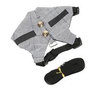 HOODANCOS Small Pet Harness and Traction Rope Set, Striped Chest Strap Vest, Breathable Fabric, Size S, Suitable for Hamsters and Rabbits, Lightweight Leash for Small Animals