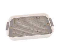 HOODANCOS Small Pet Toilet Rectangular Bunny Litter Box with Odor-reducing Mesh Base for Guinea Pig and Chinchilla Safe Non-toxic Material Pet Potty Trainer for Indoor and Outdoor Use