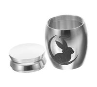 HOODANCOS Small Pet Urn for Ashes with Seal Lid Compact Stainless Steel Keepsake for Rabbits Dogs Birds Portable Memorial Container for Pet Ashes Mini Cremation Urn