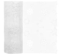 HOODANCOS Snowflake Tulle Roll 30 Yards Glittering Organza Gauze Ribbon for Christmas Wedding Party Decoration Wrapping and DIY Crafts