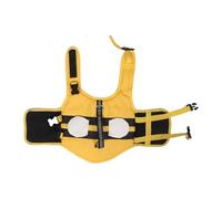 HOODANCOS Soft Breathable Dog Swim Vest with Rescue Handle Floating Pet Lifejacket for Small Dogs and Puppies Comfortable Non-irritating Material for Safe Swimming Boating Pool Use S Yellow