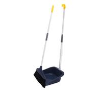 HOODANCOS Soft Bristle Broom Dustpan Set with Ergonomic Long Handle Household Floor Cleaning Tool for Indoor Outdoor Use Home Garage Workshop Sidewalks