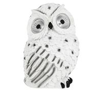 HOODANCOS Solar Powered Owl Statue Resin Sculpture Garden Ornament Outdoor Decorative Night Light Unique Animal Figurine for Patio Home Decor