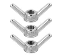 HOODANCOS Stainless Metal Wing-shaped Nuts and Electronic Devices for Furniture Decoration 3pcs Machine Nuts Tool-free Installation Adjustable Silver Fasteners Style