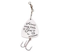 HOODANCOS Stainless Steel Fishing Lures with Treble Hooks I Love You More Than You Love Fishing Design Tackle Accessory