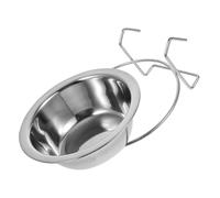 HOODANCOS Stainless Steel Hanging Bird Feeder Cup with Hook for Parrots and Small Pets Cage Food Bowl for Pigeons Finches Cockatiels Easy to Install and Remove
