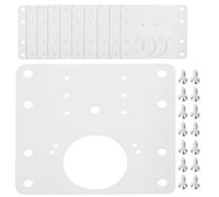 HOODANCOS Stainless Steel Hinge Repair Plates Sleek Silver Straight Brackets 10pcs with Fixed Support and Strong Bearing Capacity for Cupboard Door Panel and Window for Door Hinge Repair