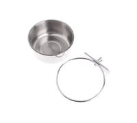 HOODANCOS Stainless Steel Parrot Foraging Box Feeder with Hanging Design for Cockatoo and Parrot, Educational to Prevent Negative Behaviour, Sturdy Silver Bird Bowl for Interactive Feeding