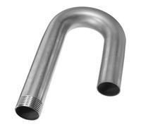 HOODANCOS Stainless Steel U-Shaped Elbow Bucket Outlet Pipe 1-Inch (3.2Cm) Pump Discharge Tube for Dairy Processing and Soy Milk Transfer with Heat Resistant Hose Holder