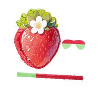HOODANCOS Strawberry Pinata for Blindfold and Bat Red Fruit Themed Birthday Party Game Supplies for Cinco De Mayo Shower Summer Celebration Decorations