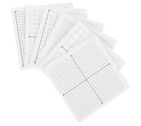 HOODANCOS Strong Adhesive Sticky Memo Pads Graph Paper 6 Pcs White Grid Pattern for Leaving Messages at School and Office
