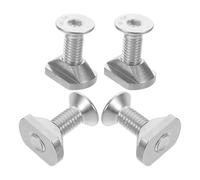 HOODANCOS Surfboard Foil Mounting Nuts with Screws Stainless Steel M6 4pcs Corrosion Resistant Hydrofoil Sliding Nuts Enhancing Hydrodynamic for High-speed Surfing on Foil Tracks