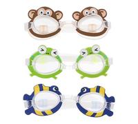 HOODANCOS Swimming Goggles Swimming Equipment 3pcs with Adorable Animal Design, Waterproof and Pvc, Adjustable and Portable for Pool and Beach Use