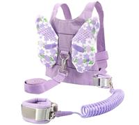 HOODANCOS Toddler Safety Harness Backpack with Anti-Lost Wrist Link and 360° Rotatable Spiral Wristband for Boys and Girls, Baby Leash Strap Set for Outdoor Walking and Travel