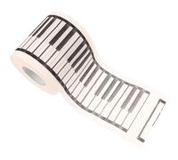 HOODANCOS Toilet Paper Roll Soft Plush Paper Decorative Piano Pattern Bathroom Tissue 1 Roll Beige Colour with Gentle and Elegant Style for Music and Musicians