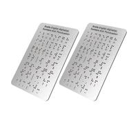 HOODANCOS Tool Board and Beginners Blind Children for Home Braille Punctuation 2pcs Letter Alphabet with Raised Dots Numbers Aluminium-Plastic Panel Learning