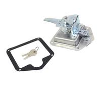 HOODANCOS Trailer Box Latch T-Handle Lock for Vehicles Rvs Stainless Steel Single-Point Latch with 2pcs Keys Waterproof Cover Secure Belongings