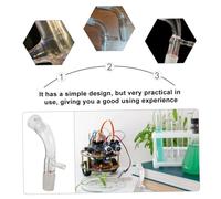 HOODANCOS Transparent Distillation Connecting Tube Glass Adapter for Laboratory Chemistry Class Equipment Thickened Wall Vacuum Tail Pipe for Easy Use and Convenient Storage