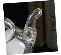 HOODANCOS Transparent Glass Teapot with Raised Handle Heat-Resistant Tea Ware for Scented Loose Leaf Brewing Clear Design for Home and Use