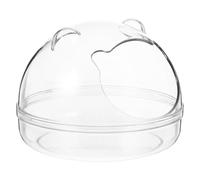 HOODANCOS Transparent Hamster Bath Container Medium Pet Sand Bath Tub with Smooth Edges Easy to Clean and Assemble for Dwarf Hamsters Hedgehogs and Small Rodents
